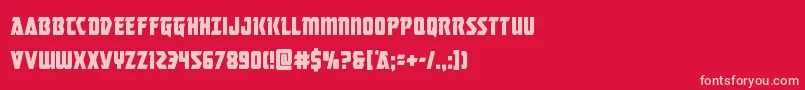 Masterbreakercond Font – Pink Fonts on Red Background