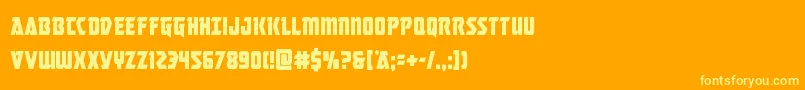 Masterbreakercond Font – Yellow Fonts on Orange Background