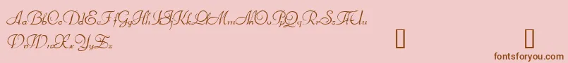 Шрифт Bienville – коричневые шрифты на розовом фоне