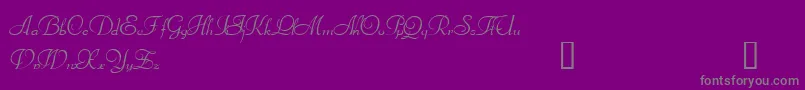 Bienville-Schriftart – Graue Schriften auf violettem Hintergrund