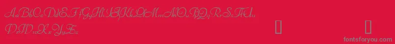 Bienville-Schriftart – Graue Schriften auf rotem Hintergrund