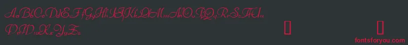 Lisätietoja Bienville-fontista Bienville-fontti – punaiset fontit mustalla taustalla