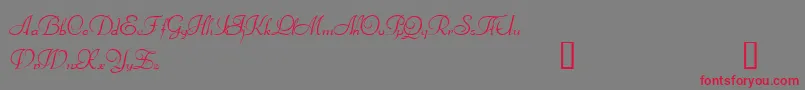 Bienville Font – Red Fonts on Gray Background