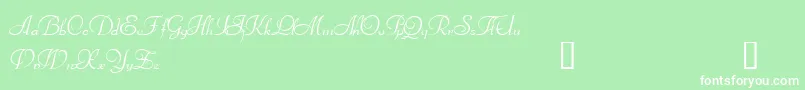 Czcionka Bienville – białe czcionki na zielonym tle