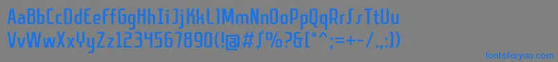 Шрифт Sanitechtro – синие шрифты на сером фоне