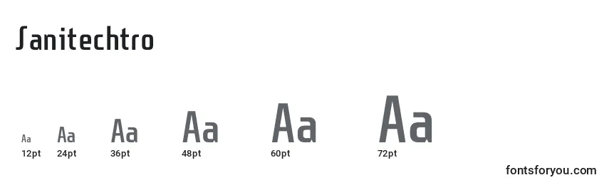 Sanitechtro Font Sizes