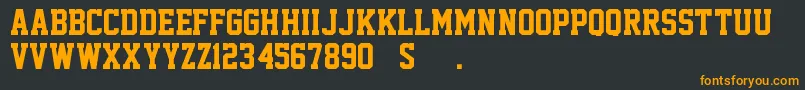 AcademicM54 Font – Orange Fonts on Black Background