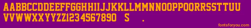 AcademicM54 Font – Orange Fonts on Purple Background