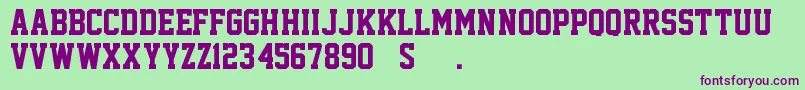 AcademicM54 Font – Purple Fonts on Green Background