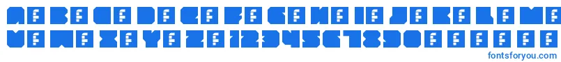 フォントThrowbackRegular – 青いフォント