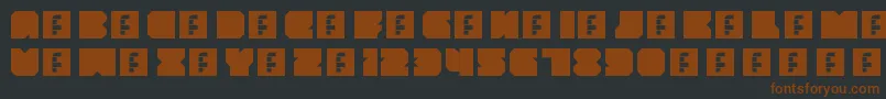 ThrowbackRegular Font – Brown Fonts on Black Background