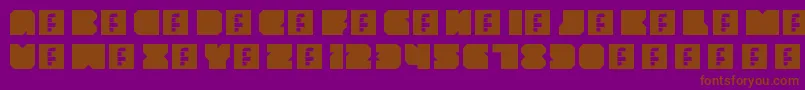 fuente ThrowbackRegular – Fuentes Marrones Sobre Fondo Morado