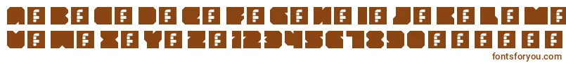 ThrowbackRegular Font – Brown Fonts on White Background