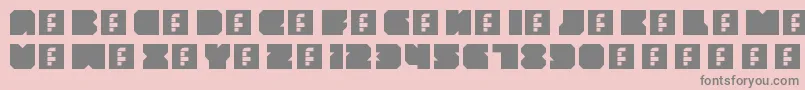 ThrowbackRegular-Schriftart – Graue Schriften auf rosa Hintergrund