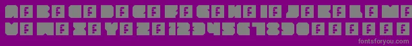 Fonte ThrowbackRegular – fontes cinzas em um fundo violeta