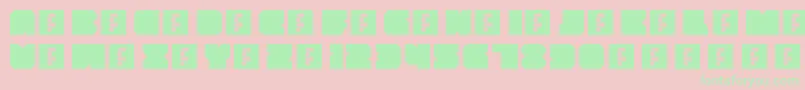 ThrowbackRegular-Schriftart – Grüne Schriften auf rosa Hintergrund