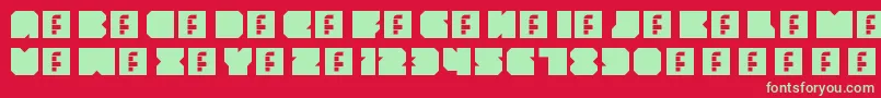 ThrowbackRegular Font – Green Fonts on Red Background