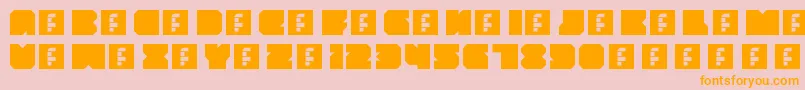 Police ThrowbackRegular – polices orange sur fond rose