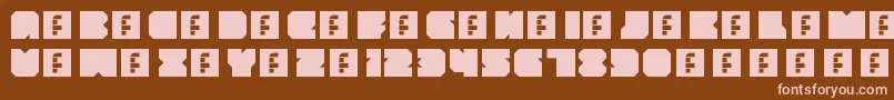 Fonte ThrowbackRegular – fontes rosa em um fundo marrom