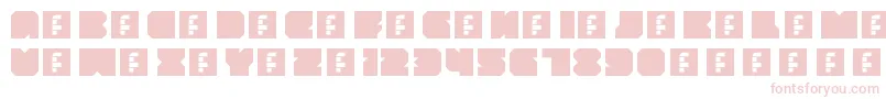 Fonte ThrowbackRegular – fontes rosa em um fundo branco