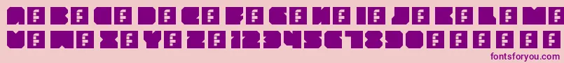 ThrowbackRegular Font – Purple Fonts on Pink Background