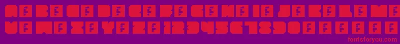 ThrowbackRegular Font – Red Fonts on Purple Background