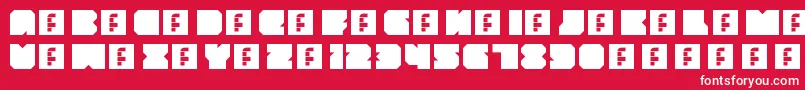 ThrowbackRegular Font – White Fonts on Red Background