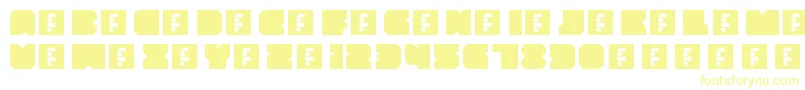Fonte ThrowbackRegular – fontes amarelas em um fundo branco