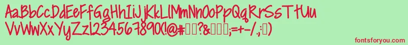 MkSummerTimeBbq Font – Red Fonts on Green Background
