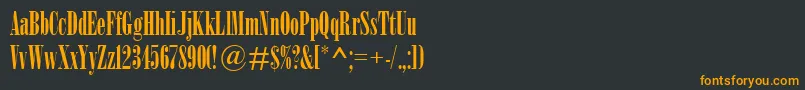 フォントOnyx – 黒い背景にオレンジの文字