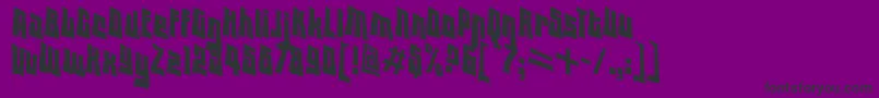 Fonte Vtclodownregular – fontes pretas em um fundo violeta