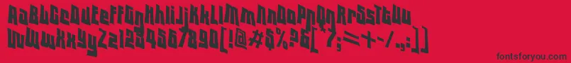 Police Vtclodownregular – polices noires sur fond rouge