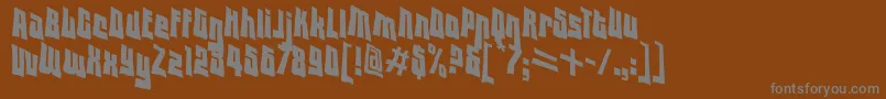 Vtclodownregular Font – Gray Fonts on Brown Background