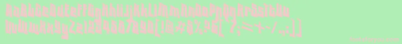 Vtclodownregular Font – Pink Fonts on Green Background