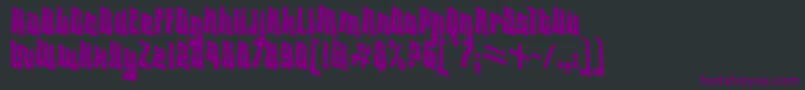 Vtclodownregular Font – Purple Fonts on Black Background