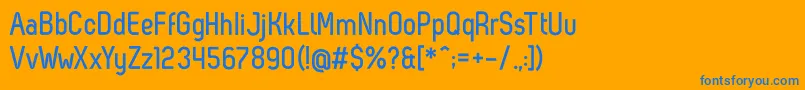 ZagBold Font – Blue Fonts on Orange Background