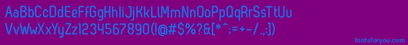 ZagBold Font – Blue Fonts on Purple Background