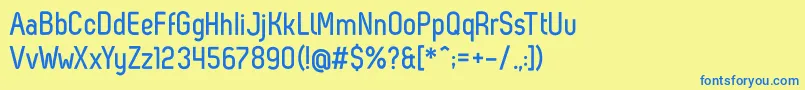 ZagBold Font – Blue Fonts on Yellow Background