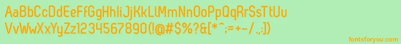 ZagBold Font – Orange Fonts on Green Background