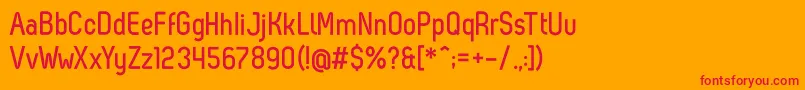 ZagBold Font – Red Fonts on Orange Background