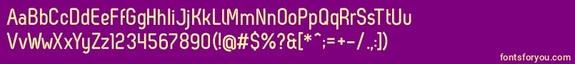 ZagBold Font – Yellow Fonts on Purple Background