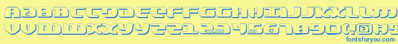 LordOfTheSithShadow Font – Blue Fonts on Yellow Background