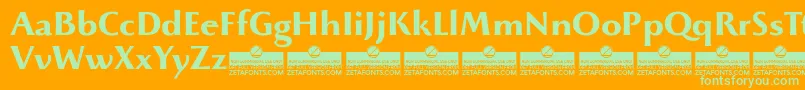 BeatrixantiquaBoldTrial Font – Green Fonts on Orange Background