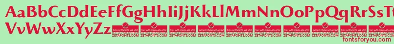 BeatrixantiquaBoldTrial Font – Red Fonts on Green Background