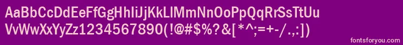 ItcFranklinGothicLtMediumCondensed Font – Pink Fonts on Purple Background
