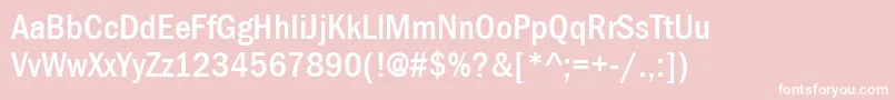 Saiba mais sobre a fonte ItcFranklinGothicLtMediumCondensed Fonte ItcFranklinGothicLtMediumCondensed – fontes brancas em um fundo rosa