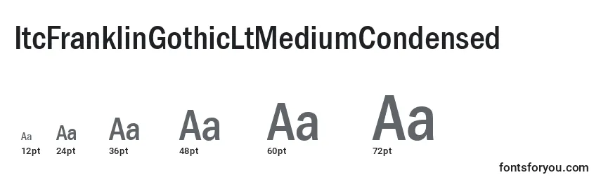 ItcFranklinGothicLtMediumCondensed Font Sizes