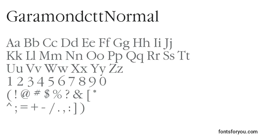 Schriftart GaramondcttNormal – Alphabet, Zahlen, spezielle Symbole