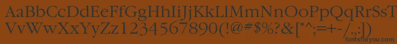 GaramondcttNormal Font – Black Fonts on Brown Background