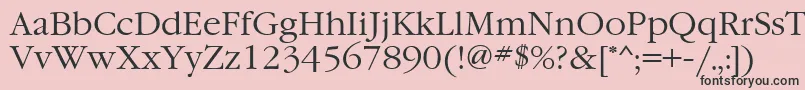 GaramondcttNormal Font – Black Fonts on Pink Background